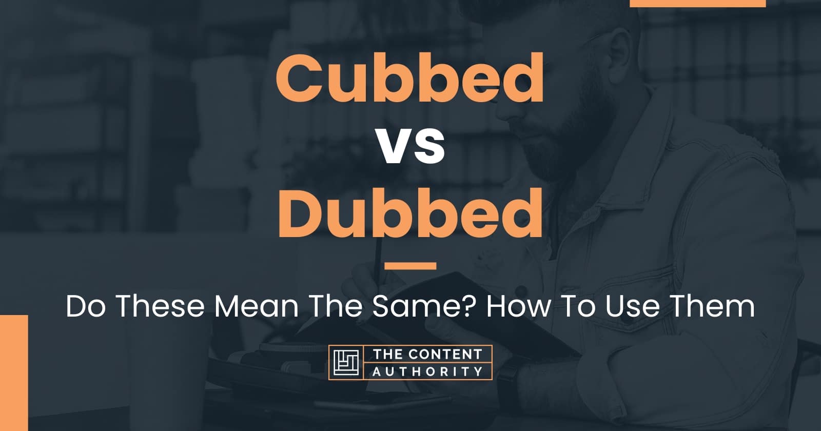 Cubbed vs Dubbed Do These Mean The Same? How To Use Them