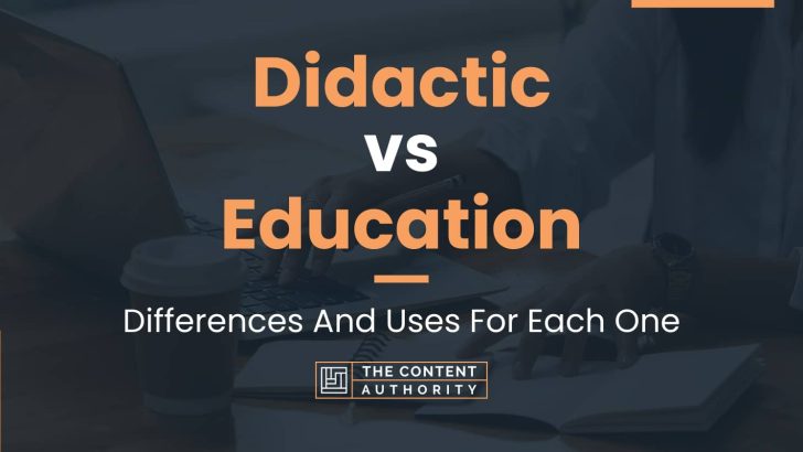 Didactic vs Education: Differences And Uses For Each One