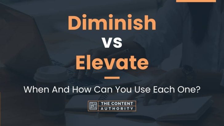 Diminish vs Elevate: When And How Can You Use Each One?