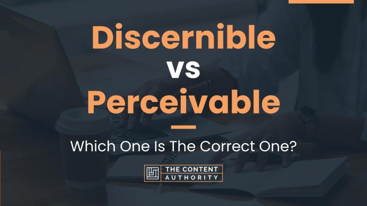 Discernible Vs Perceivable: Which One Is The Correct One?