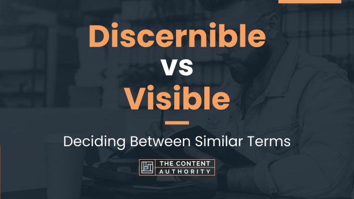 Discernible vs Visible: Deciding Between Similar Terms