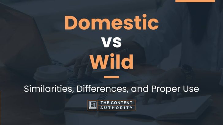 Domestic Vs Wild: Similarities, Differences, And Proper Use