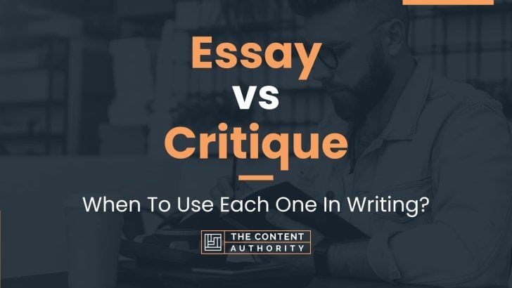 critique vs essay