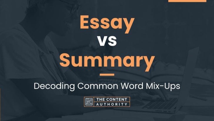 diferencia entre summary and essay