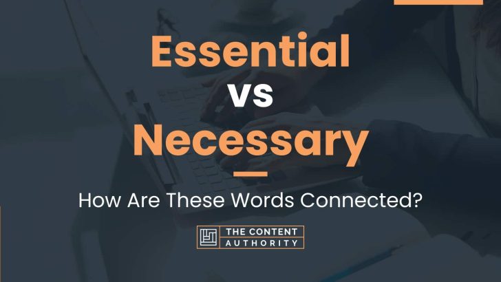 Essential vs Necessary: How Are These Words Connected?