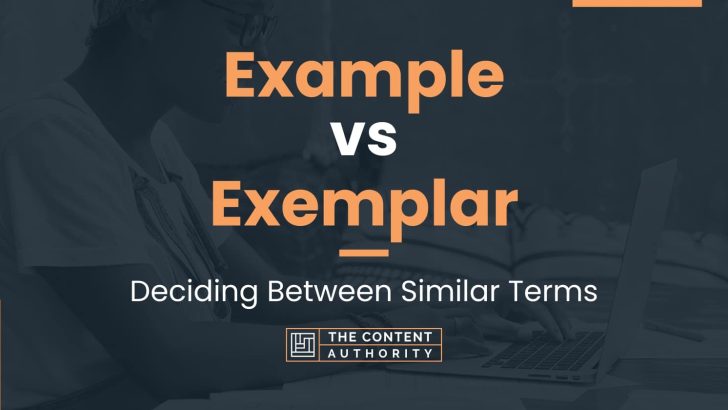 Example Vs Exemplar Deciding Between Similar Terms