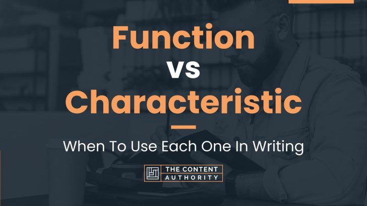 Function vs Characteristic: When To Use Each One In Writing