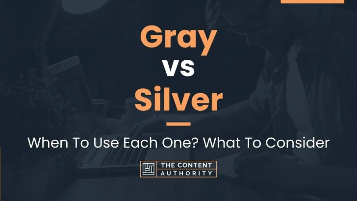 Gray vs Silver: When To Use Each One? What To Consider