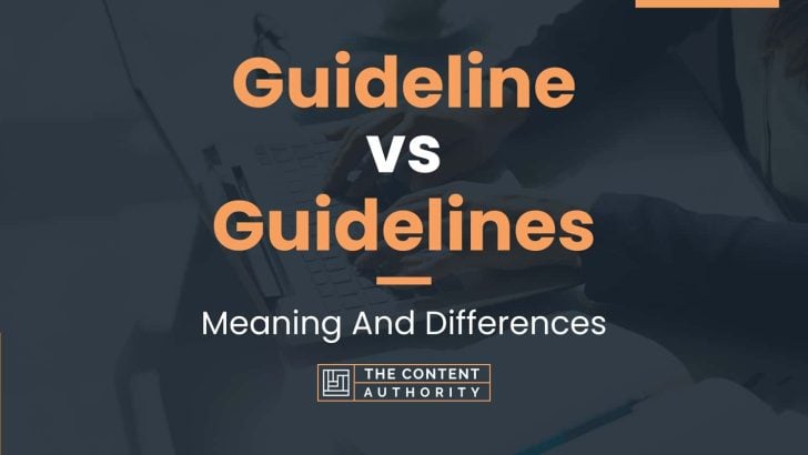 Guideline vs Guidelines: Meaning And Differences