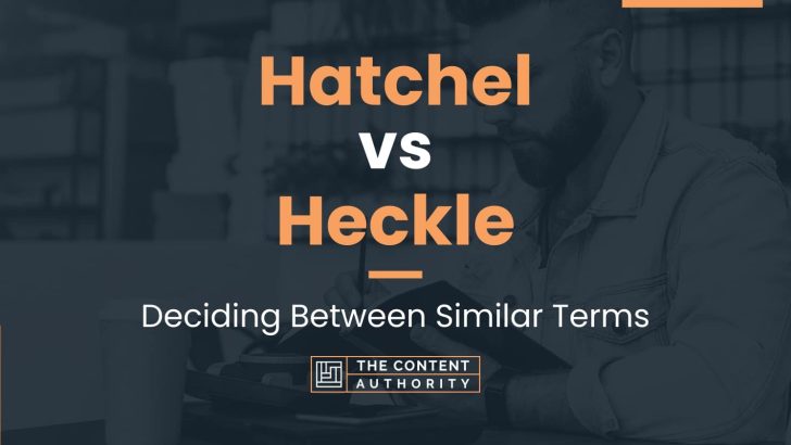 Hatchel vs Heckle: Deciding Between Similar Terms
