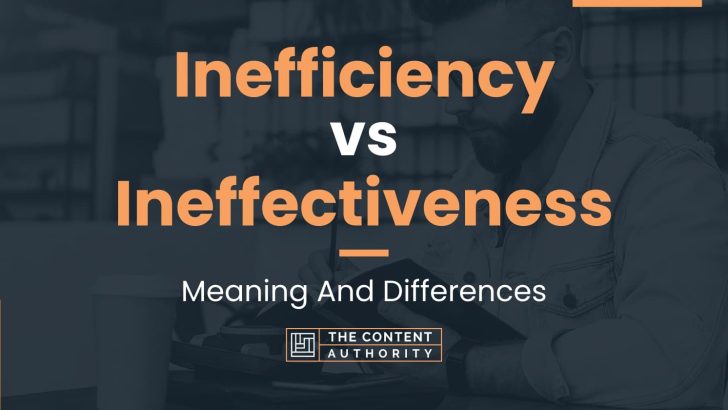 Inefficiency vs Ineffectiveness: Meaning And Differences