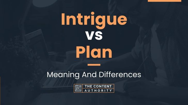 Intrigue vs Plan: Meaning And Differences