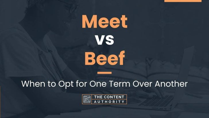 Meet vs Beef: When to Opt for One Term Over Another