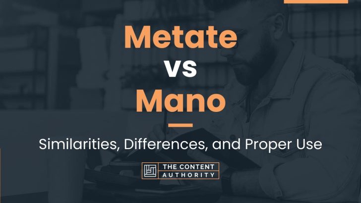 Metate vs Mano: Similarities, Differences, and Proper Use