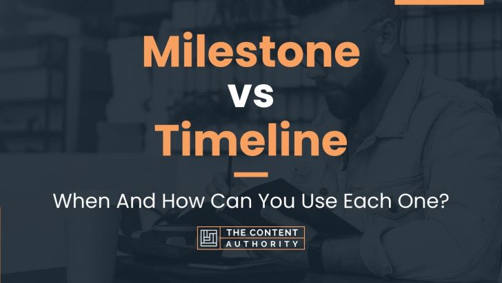 Milestone vs Timeline: When And How Can You Use Each One?