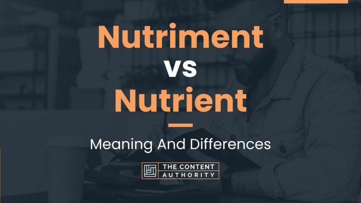 Nutriment vs Nutrient: Meaning And Differences