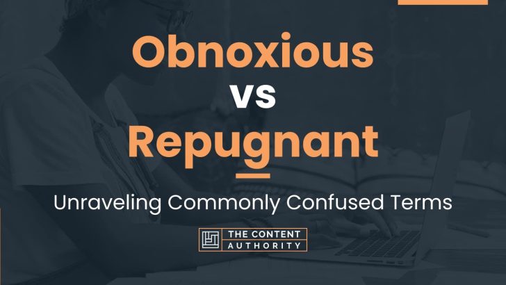 Obnoxious vs Repugnant: Unraveling Commonly Confused Terms
