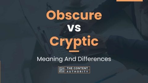 Obscure vs Cryptic: Meaning And Differences