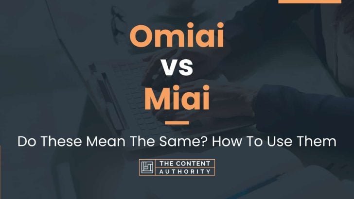 Omiai vs Miai: Do These Mean The Same? How To Use Them
