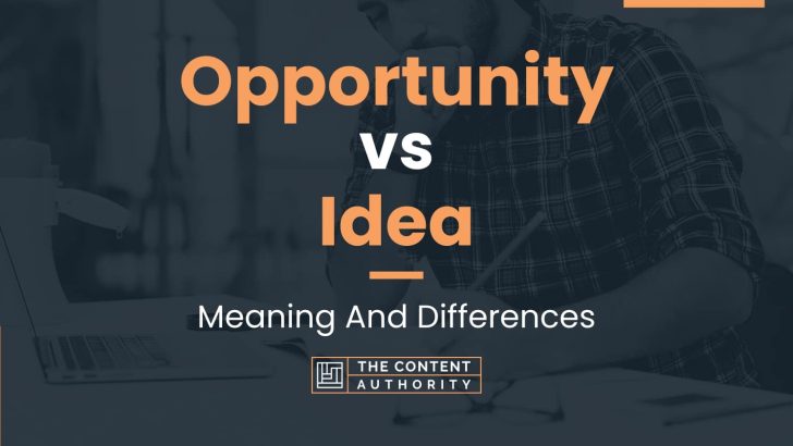 Opportunity vs Idea: Meaning And Differences