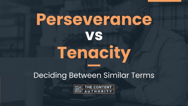Perseverance vs Tenacity: Deciding Between Similar Terms