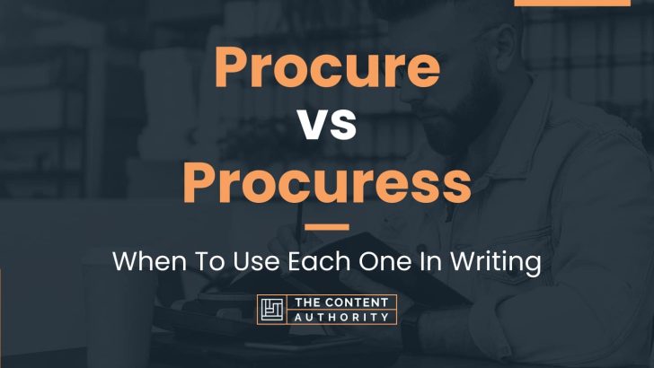 Procure vs Procuress: When To Use Each One In Writing