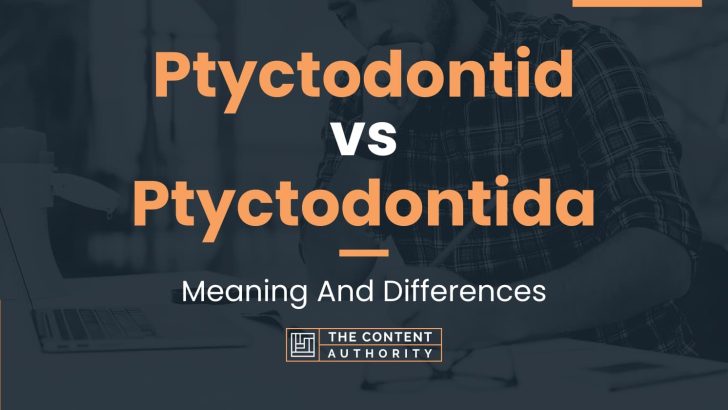 Ptyctodontid vs Ptyctodontida: Meaning And Differences