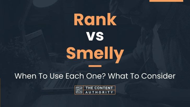 Rank vs Smelly: When To Use Each One? What To Consider