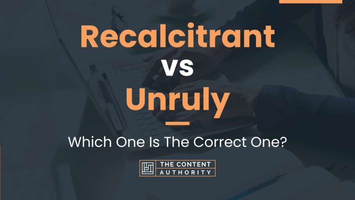 Recalcitrant vs Unruly: Which One Is The Correct One?