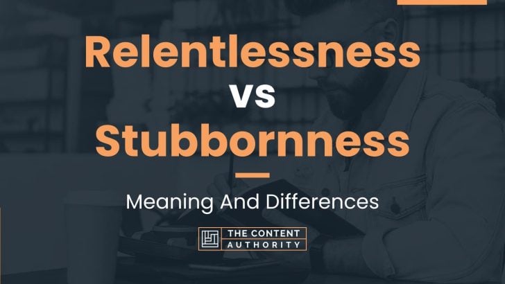 Relentlessness vs Stubbornness: Meaning And Differences