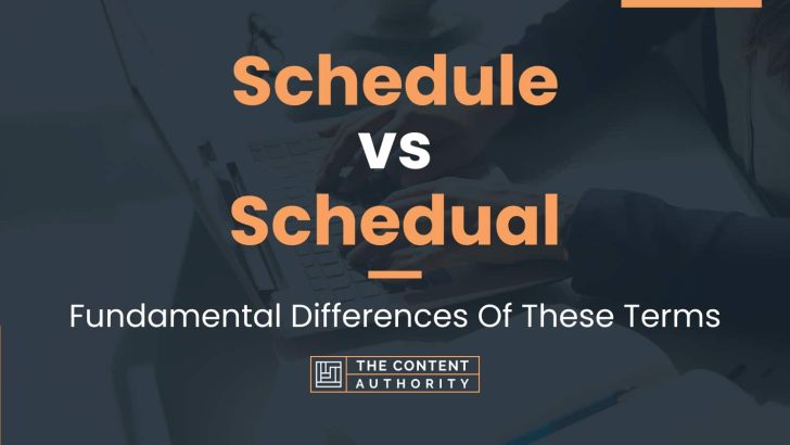 Schedule Vs Schedual Fundamental Differences Of These Terms