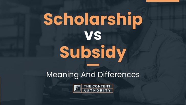 Scholarship vs Subsidy: Meaning And Differences