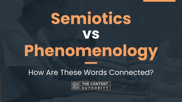 Semiotics vs Phenomenology: How Are These Words Connected?