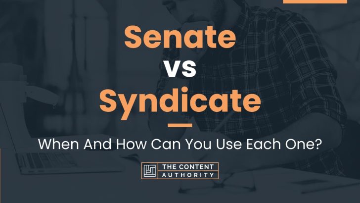 Senate vs Syndicate: When And How Can You Use Each One?