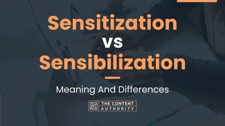 Sensitization vs Sensibilization: Meaning And Differences