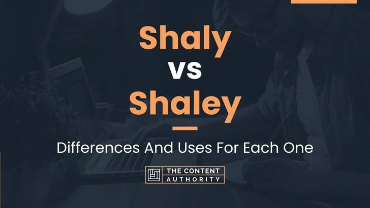 Shaly vs Shaley: Differences And Uses For Each One