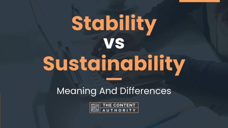 Stability vs Sustainability: Meaning And Differences