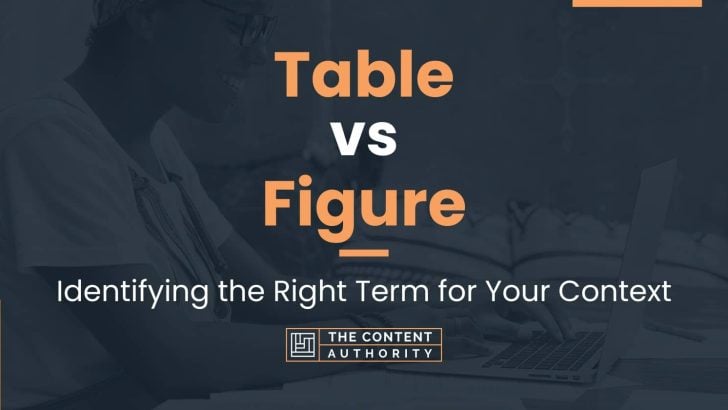 Table vs Figure: Identifying the Right Term for Your Context