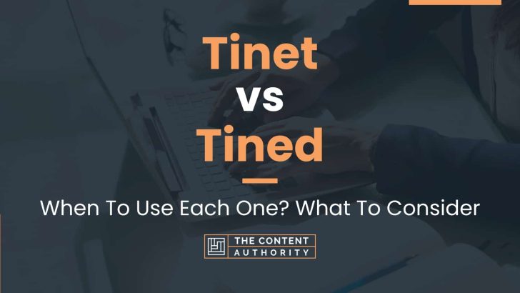 Tinet vs Tined: When To Use Each One? What To Consider