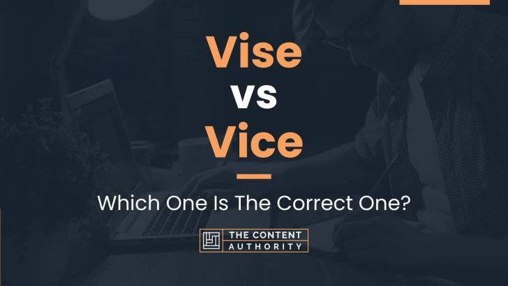 Vise vs Vice: Which One Is The Correct One?