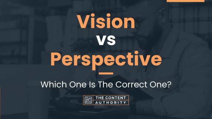 Vision vs Perspective: Which One Is The Correct One?