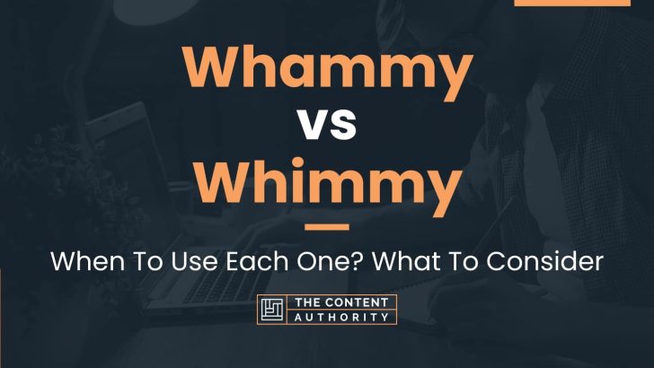 Whammy vs Whimmy: When To Use Each One? What To Consider