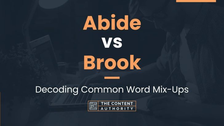 Abide vs Brook: Decoding Common Word Mix-Ups