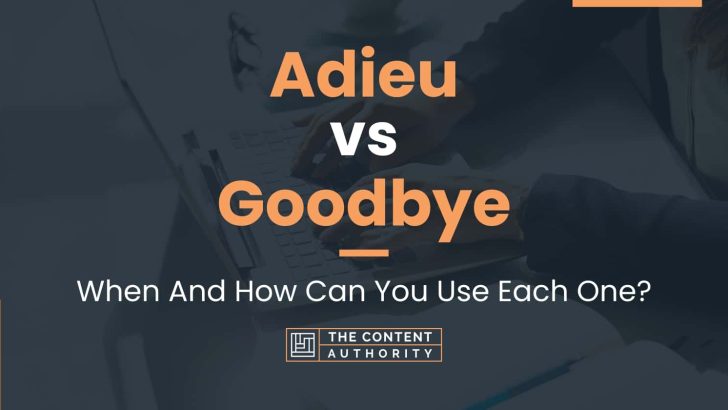 Adieu vs Goodbye: When And How Can You Use Each One?