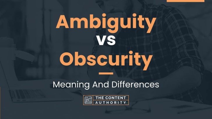 Ambiguity vs Obscurity: Meaning And Differences