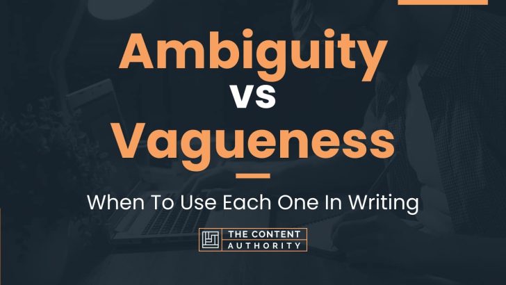 Ambiguity vs Vagueness: When To Use Each One In Writing