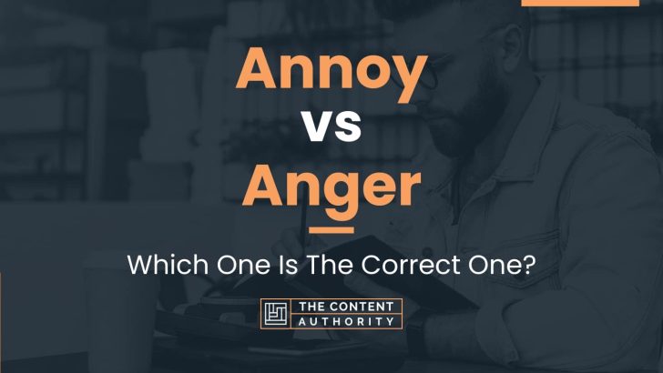 Annoy vs Anger: Which One Is The Correct One?