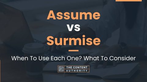 Assume vs Surmise: When To Use Each One? What To Consider