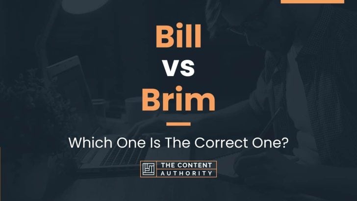 Bill vs Brim: Which One Is The Correct One?