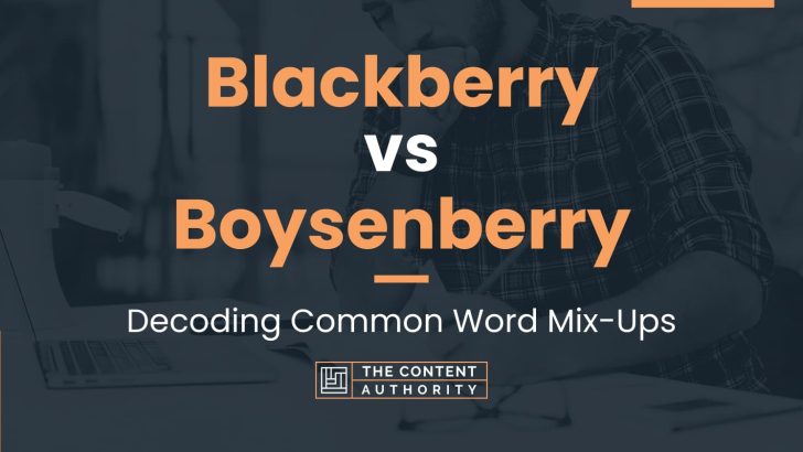 Blackberry vs Boysenberry: Decoding Common Word Mix-Ups